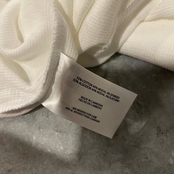 NWT Eddie Bauer Size XL White Cotton Scoop Neck Snap Long Sleeve Henley Top - Picture 14 of 14